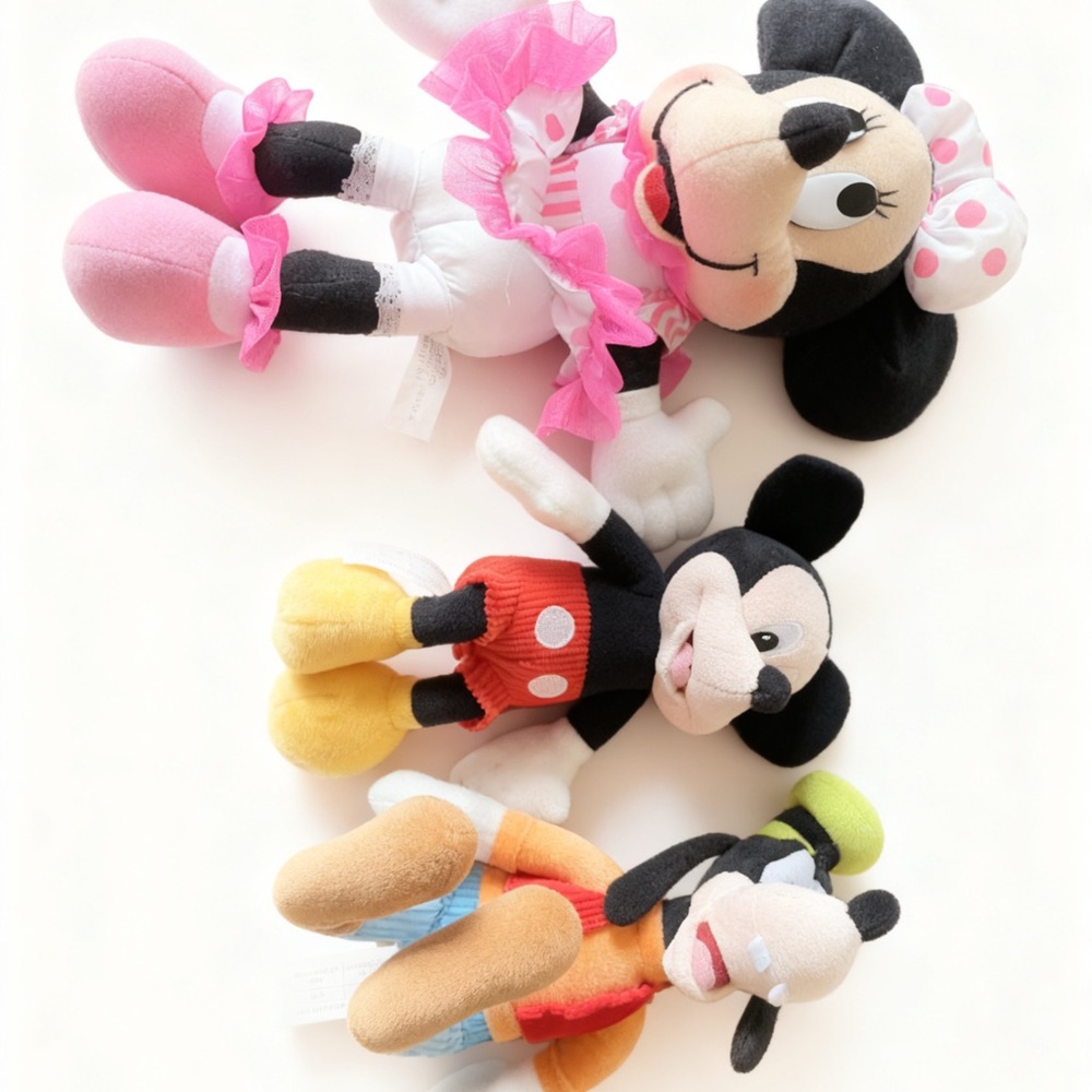 Disney Minnie Mouse and Friends Plush Set - Pink, Yellow, Black